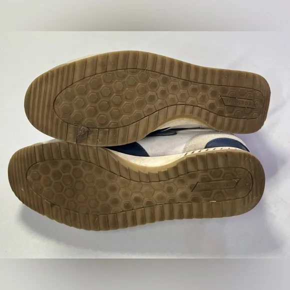 Tretorn Rawlins Elite White and Blue Athletic Shoes Sneakers Suede Leather - 9 - Picture 6 of 7